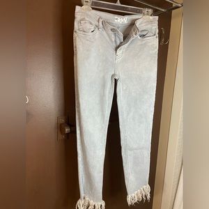 Free People Skinny flare Fringe Jeans